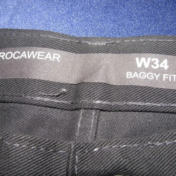 ROCAWEAR Baggy Fit Button Closure Black Jeans Size 34 - Picture 7 of 11